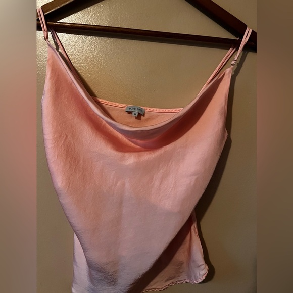 Blue life drape neck cami tank top size medium pink - Picture 2 of 8